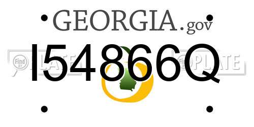 I54866Q Georgia License Plate