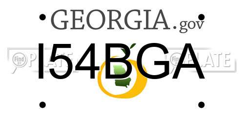 I54BGA Georgia License Plate