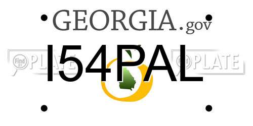 I54PAL Georgia License Plate