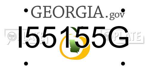 I55155G Georgia License Plate