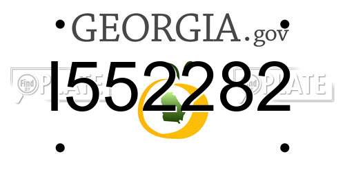 I552282 Georgia License Plate