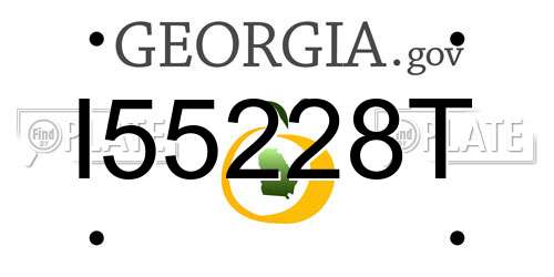 I55228T Georgia License Plate
