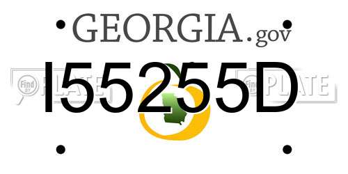 I55255D Georgia License Plate