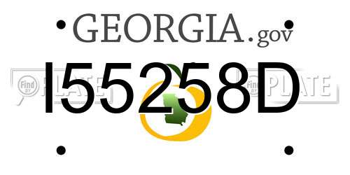 I55258D Georgia License Plate