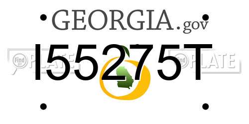 I55275T Georgia License Plate