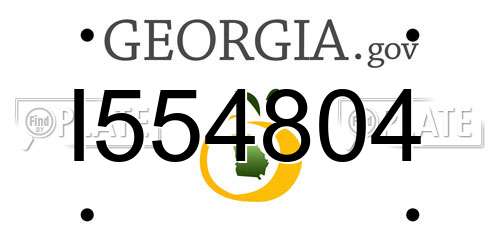 I554804 Georgia License Plate