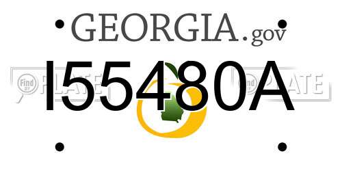 I55480A Georgia License Plate
