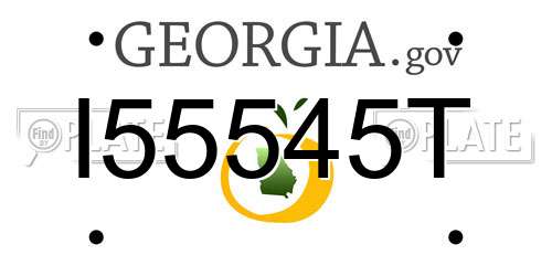 I55545T Georgia License Plate