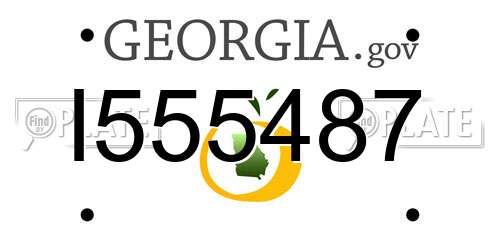 I555487 Georgia License Plate