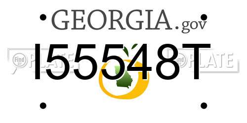 I55548T Georgia License Plate