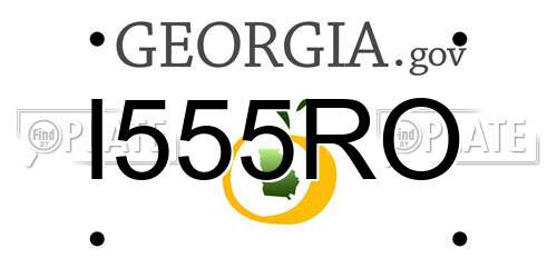 I555RO Georgia License Plate