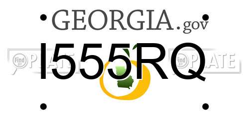 I555RQ Georgia License Plate