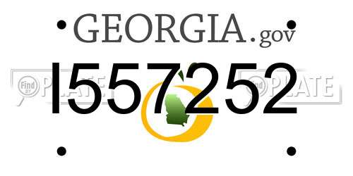 I557252 Georgia License Plate