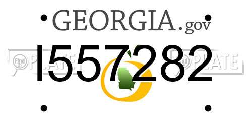 I557282 Georgia License Plate