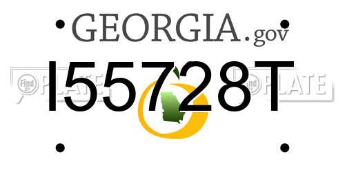 I55728T Georgia License Plate