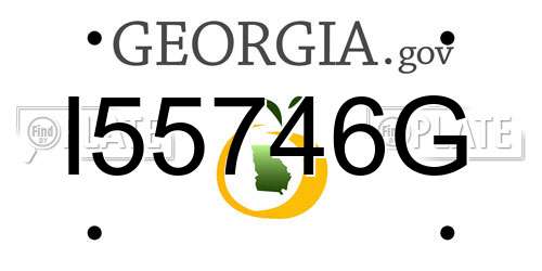 I55746G Georgia License Plate