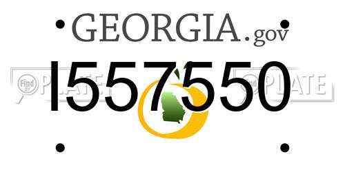 I557550 Georgia License Plate