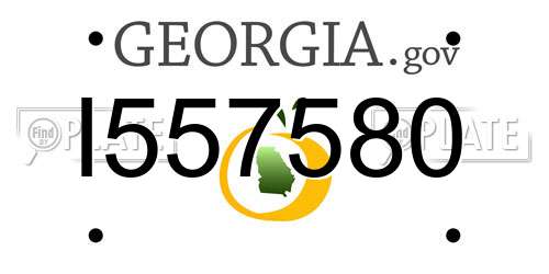 I557580 Georgia License Plate