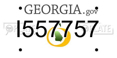 I557757 Georgia License Plate