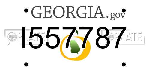 I557787 Georgia License Plate