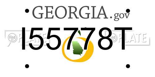 I55778T Georgia License Plate
