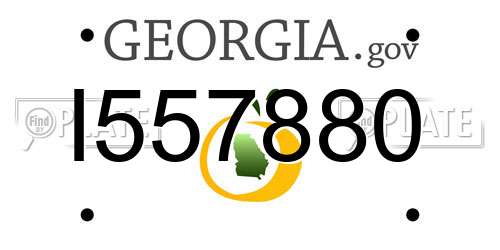 I557880 Georgia License Plate