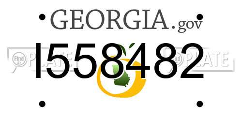 I558482 Georgia License Plate