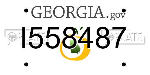 I558487 Georgia License Plate