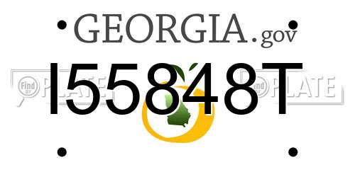 I55848T Georgia License Plate