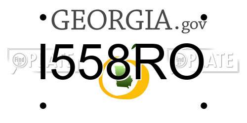 I558RO Georgia License Plate