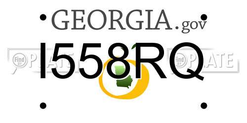 I558RQ Georgia License Plate