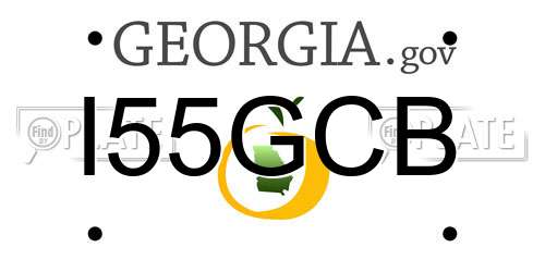 I55GCB Georgia License Plate