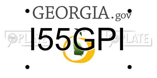 I55GPI Georgia License Plate