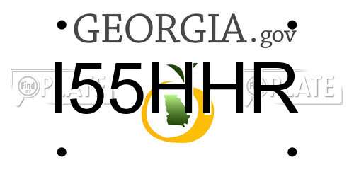 I55HHR Georgia License Plate