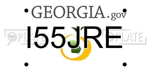 I55JRE Georgia License Plate