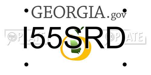 I55SRD Georgia License Plate