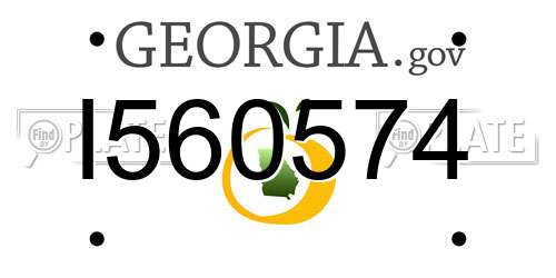 I560574 Georgia License Plate