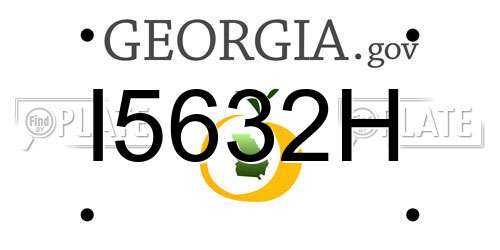 I5632H Georgia License Plate
