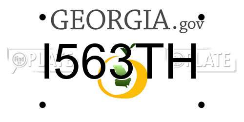 I563TH Georgia License Plate