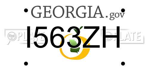 I563ZH Georgia License Plate