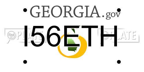 I56ETH Georgia License Plate