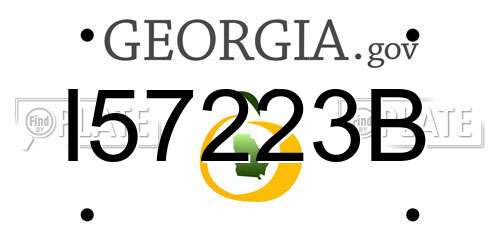 I57223B Georgia License Plate