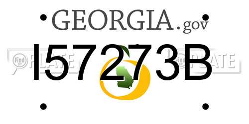I57273B Georgia License Plate
