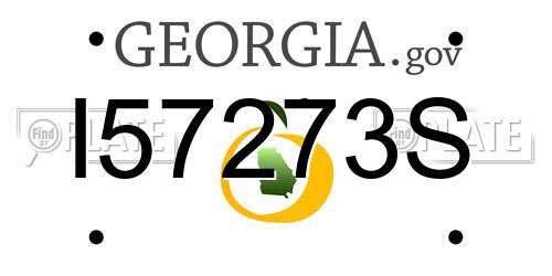 I57273S Georgia License Plate