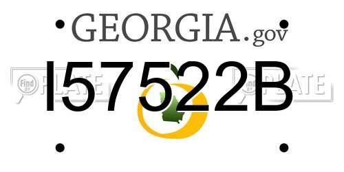 I57522B Georgia License Plate