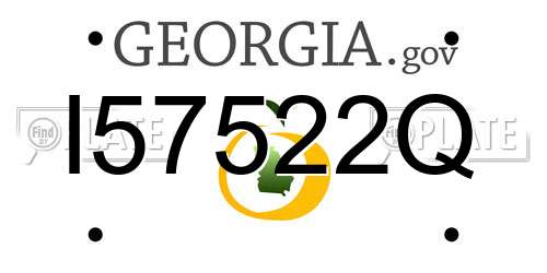 I57522Q Georgia License Plate