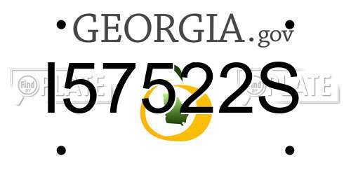 I57522S Georgia License Plate