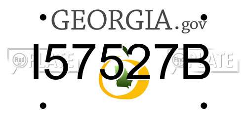 I57527B Georgia License Plate