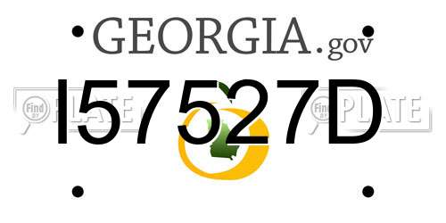 I57527D Georgia License Plate