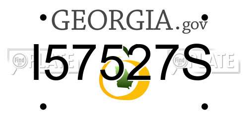 I57527S Georgia License Plate